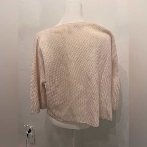 Helmut Lang Cropped Pullover Sweater Size Small Cream - Picture 4 of 5